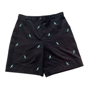 EP Pro Black Green Parrot Golf Performance Shorts Size 10 32x8